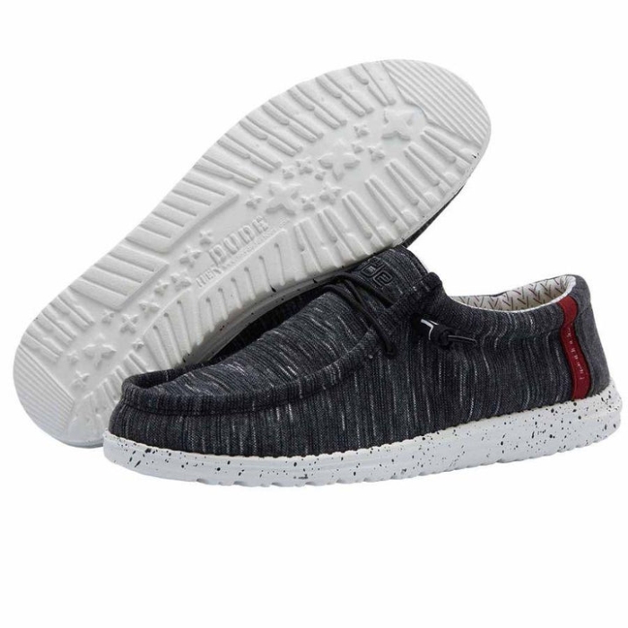 Hey Dude Black Brick Wally Stretch Fleece