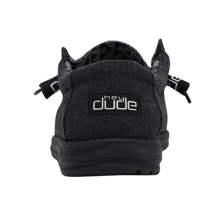 Hey Dude Black Melange Wally Stretch