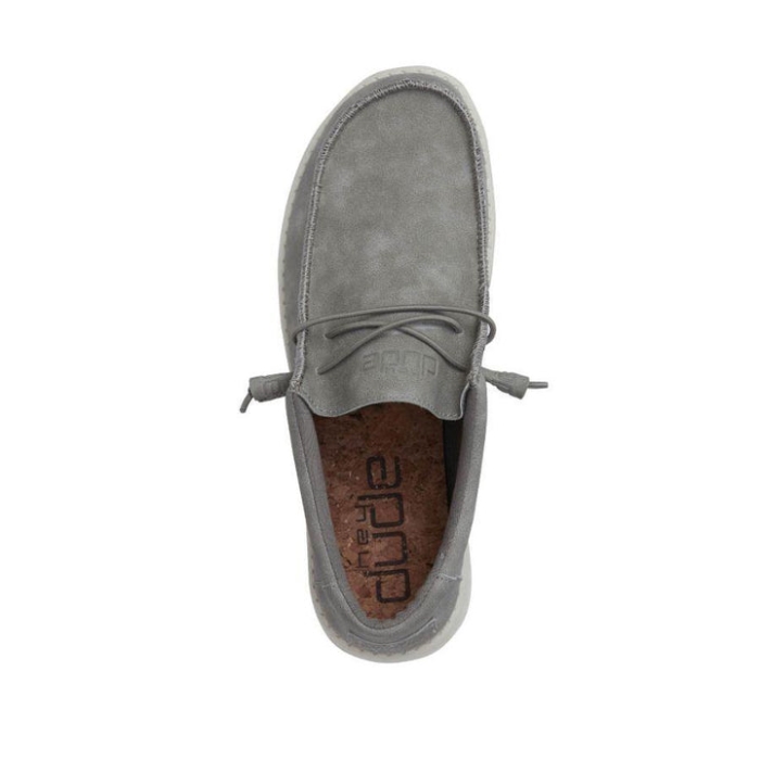 Hey Dude Grey Wally Leather