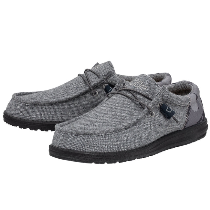 Hey Dude Wally Funk Wool Grey Camo