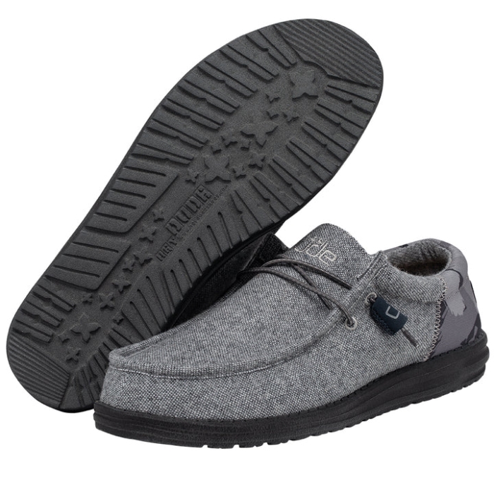 Hey Dude Wally Funk Wool Grey Camo