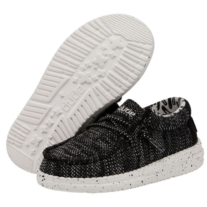 Hey Dude Wally Toddler Sox in Black-White