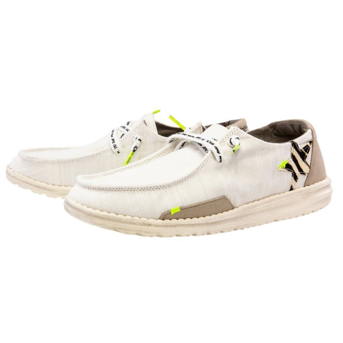 Hey Dude Wendy Jungle Zebra Star White