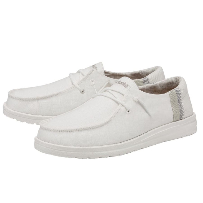 Hey Dude Wendy Linen Natural White