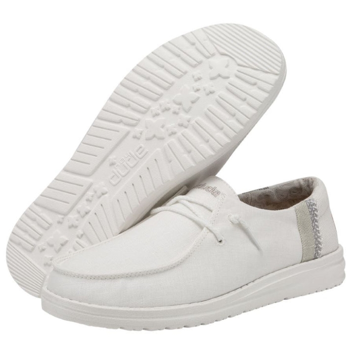 Hey Dude Wendy Linen Natural White