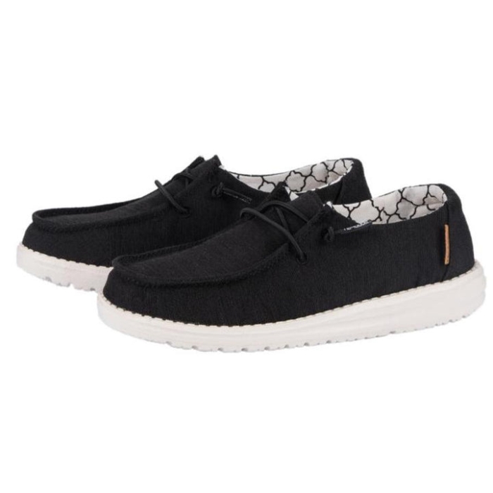 Hey Dude Wendy Youth Linen Black