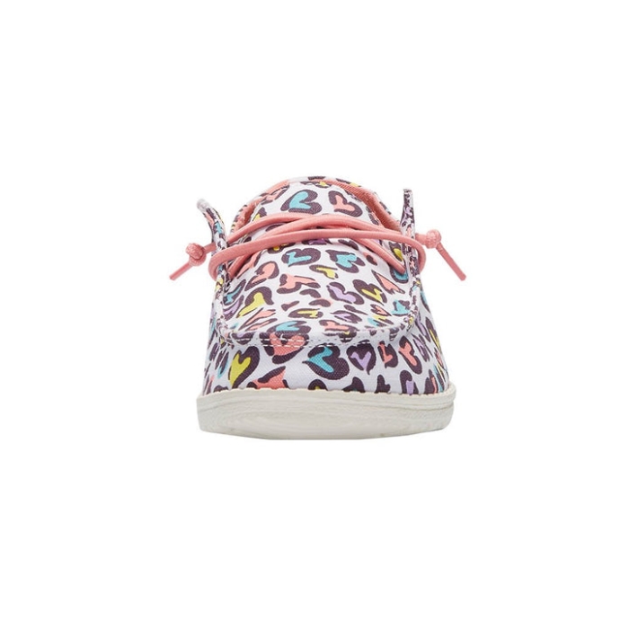 Hey Dude in White Leopard Wendy Youth Print