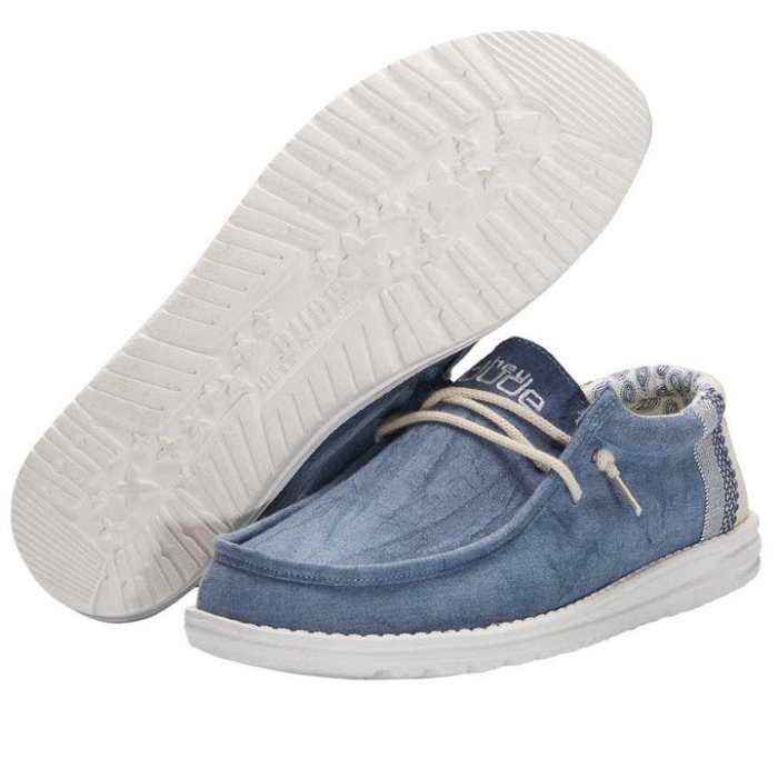 Wally Break Stitch Blue Hey Dude