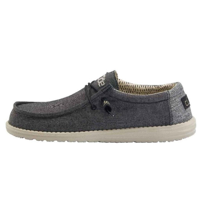 Wally Chambray Black Hey Dude