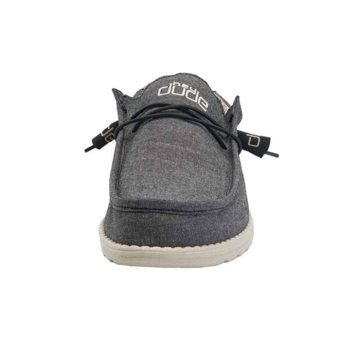 Wally Chambray Black Hey Dude