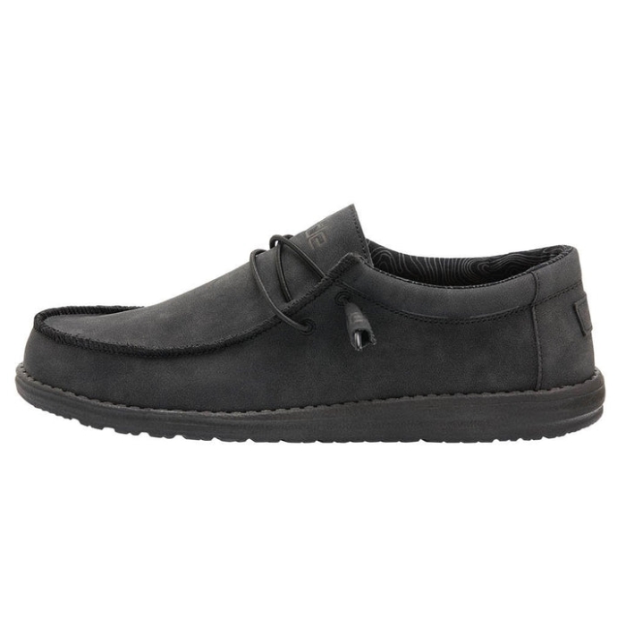 Wally Leather Carbon Hey Dude