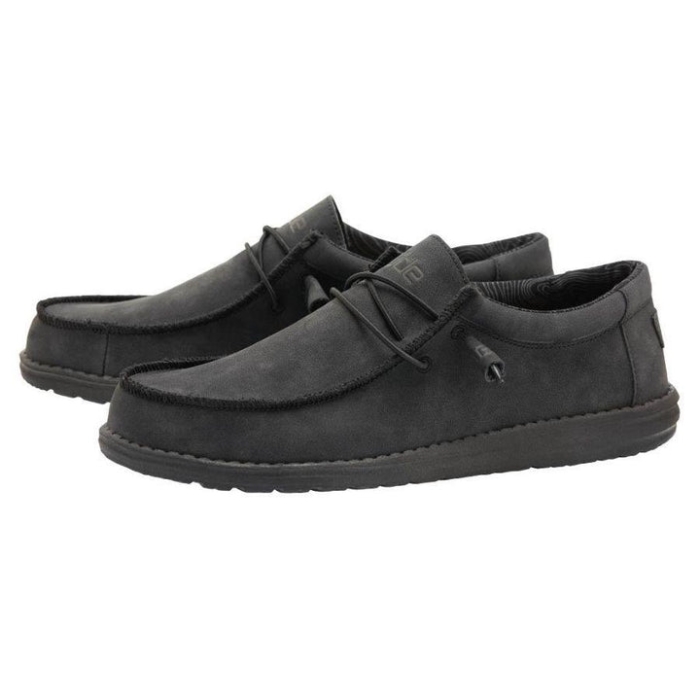 Wally Leather Carbon Hey Dude
