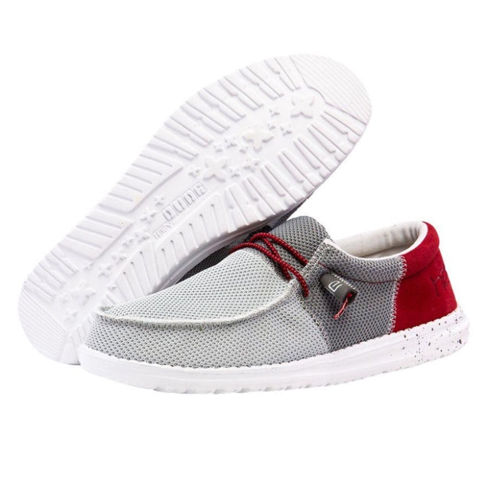 Wally Sox Funk Dark Grey Red Hey Dude