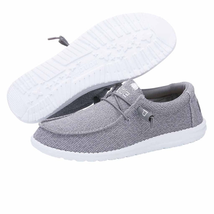 Wally Sox Grey White Hey Dude