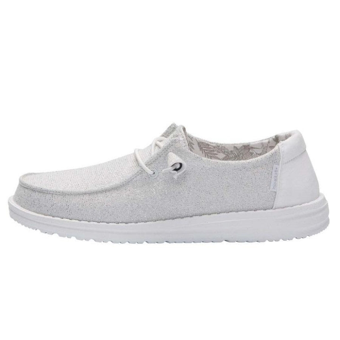 Wendy Stretch Sparkling White Hey Dude