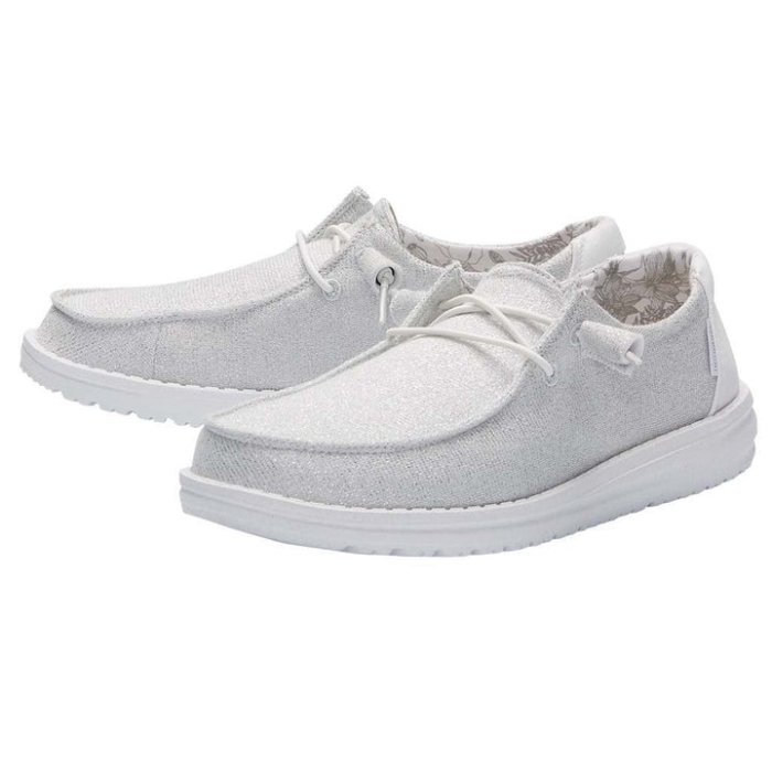 Wendy Stretch Sparkling White Hey Dude