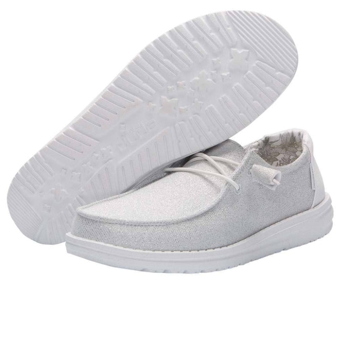 Wendy Stretch Sparkling White Hey Dude