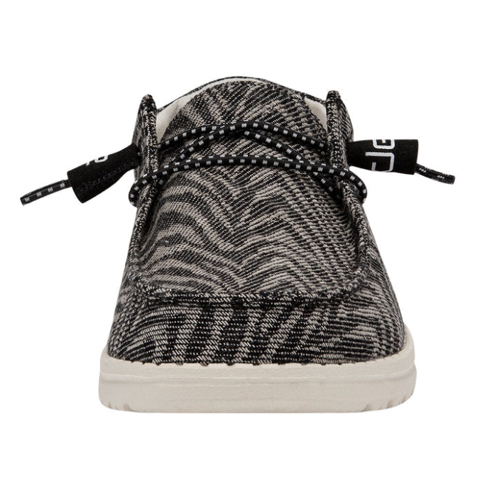 Wendy Woven Zebra Black Stripe Hey Dude