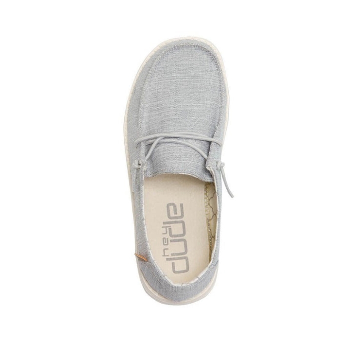 Wendy Youth Linen in Grey Hey Dude